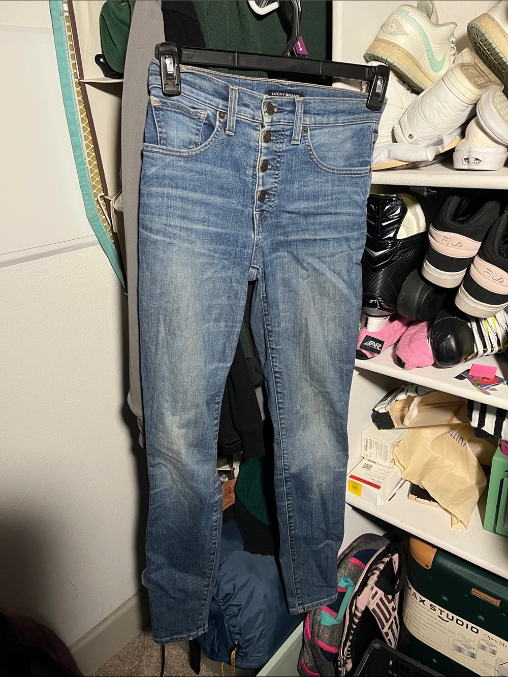 Lucky Brand High-Rise Button-Fly Women's Jeans in Light Blue- Bridgette